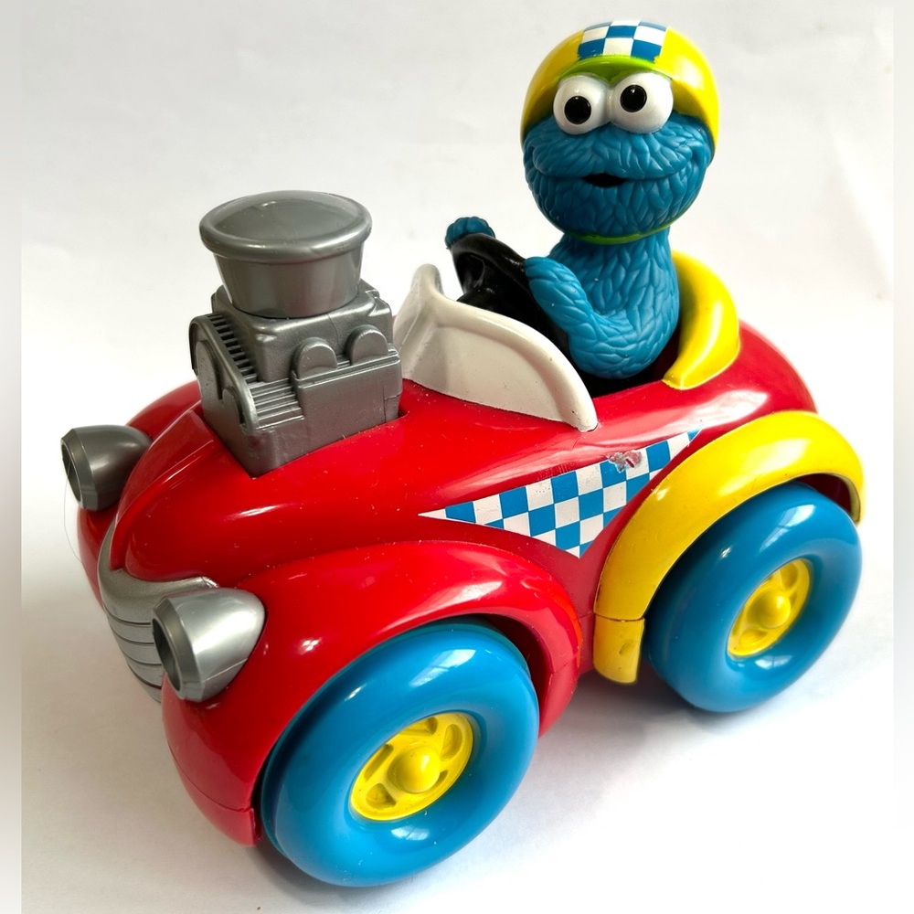 4/$20 Sesame Street Cookie Monster Hot Rod Racer Tyco Vintage 1998